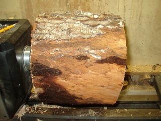  mounted it on the lathe 