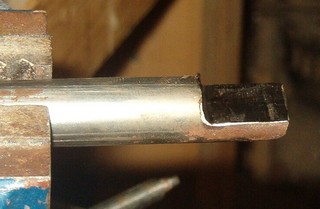 receiving platform of homemade tool at angle 2  