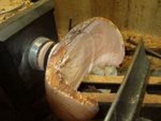   inside down to about 3/4"from the bottom