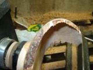 upper edge has been cleaned up somewhat with the 45&deg; tool 