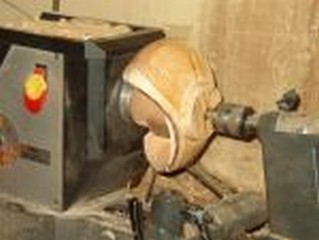 bring up the tail stock to marked dead center 