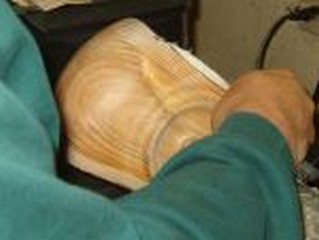 sand the rim from the other side of the bowl 