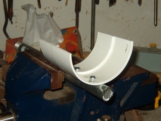 wod turning hollow form handle, completed extension