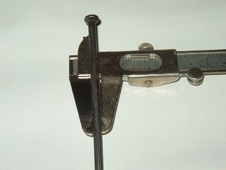 Check the diameter of the nails using a caliper 