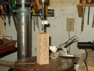 Choosing a piece of  bird's eye maple for the handle 