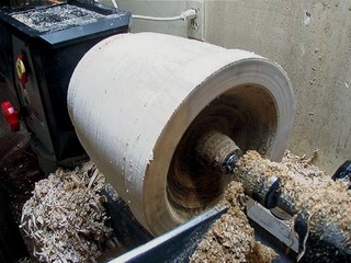   part way into the hollowing