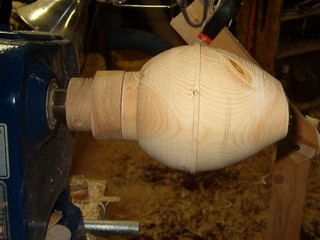 mounted with a glue block 