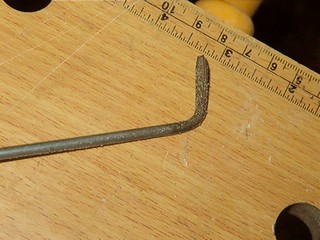 wood turning tool to clear shavings 