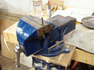 a standard 5" mechanic's vise  