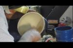 wood turning power sanding image