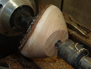 circular object appears oval