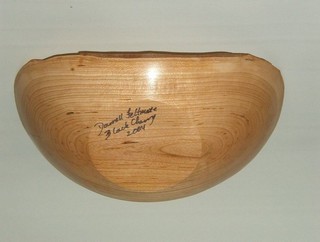 finished natural edged bowl, exterior finished natural edged bowl, exterior