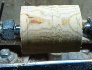 roughing the wood to round