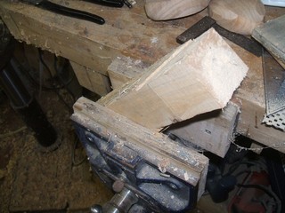  guide for a 1/4" brad point bit in a hand drill