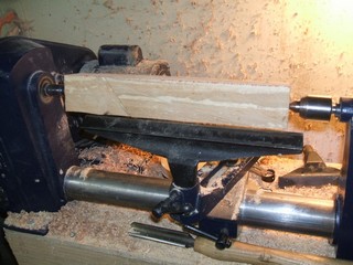 mounted between centers