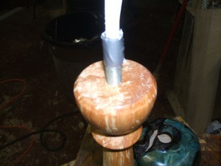 ready to insert the threaded rod