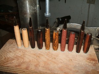 pen tips are inserted in the long tubes 