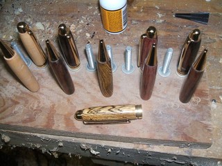 center band is glued into place 