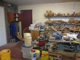 Table saw in the woodturning shop