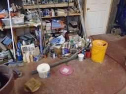 Workshop floor and a lot of sturr