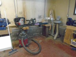 	 lathe bed cleaned, and the tool rest and tail stock back in place	