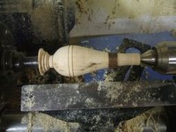 	Refine the curve with your skew or gouge to just touch the ferrule edge.	