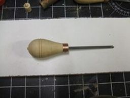 	The ferrule and nail are mounted and held in place with a drop or two of medium CA. 	