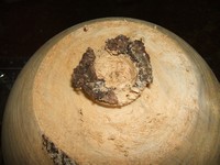 woodturning project: spur center damage
